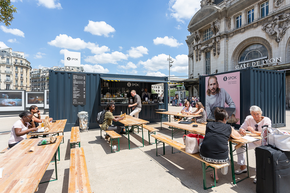 CAPSA Container réalise des espaces innovants à partir de containers, seul objet transportable aux mesures universelles. Paris le 17/06/2019. Photo : Fabrice DUNOU