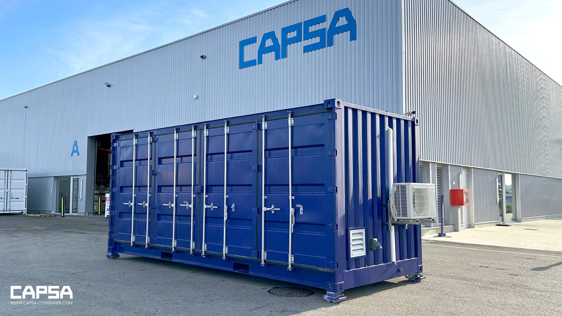 Container stockage batteries