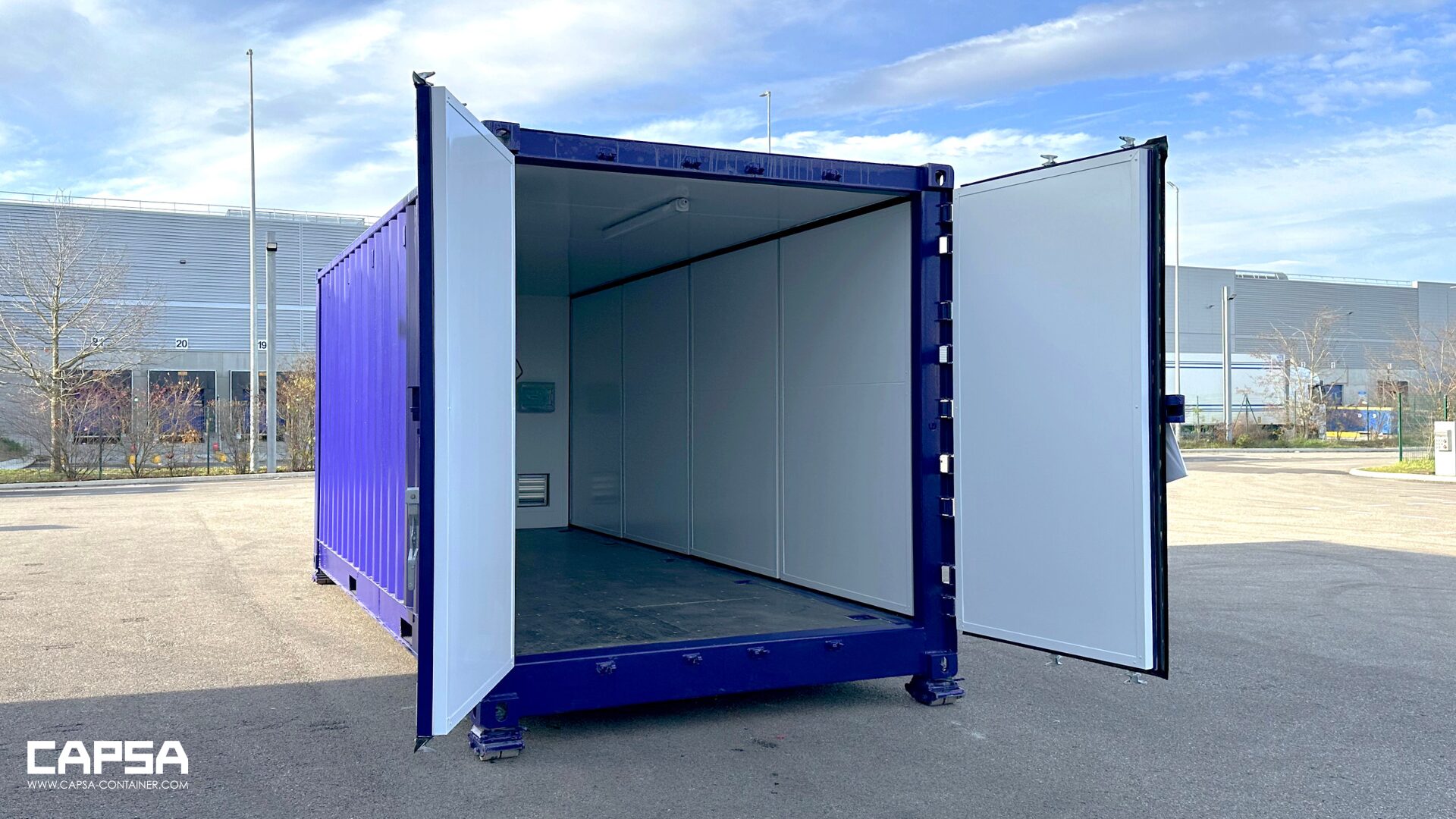 Container stockage batteries 3