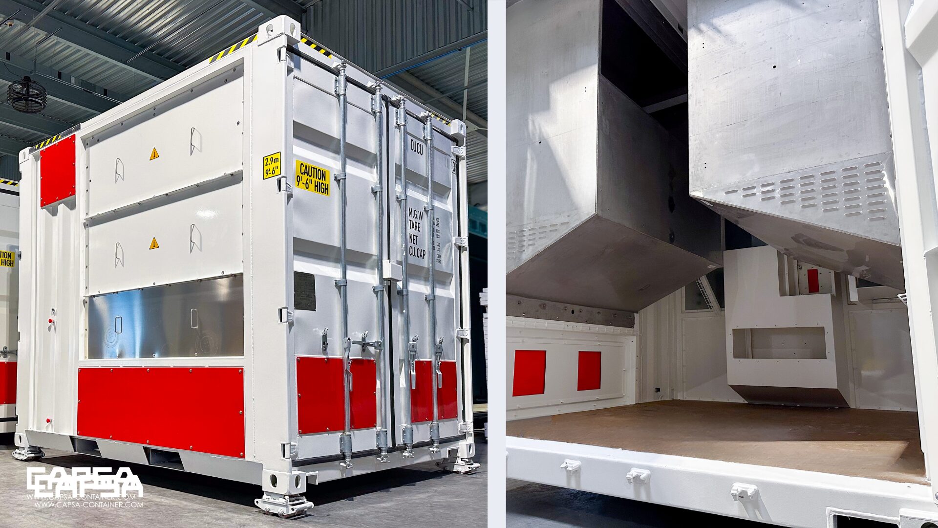 container pour bancs de charge