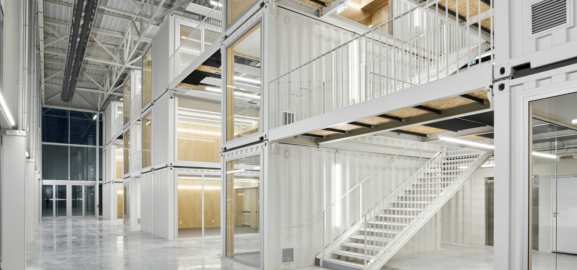 Bannière construction container
