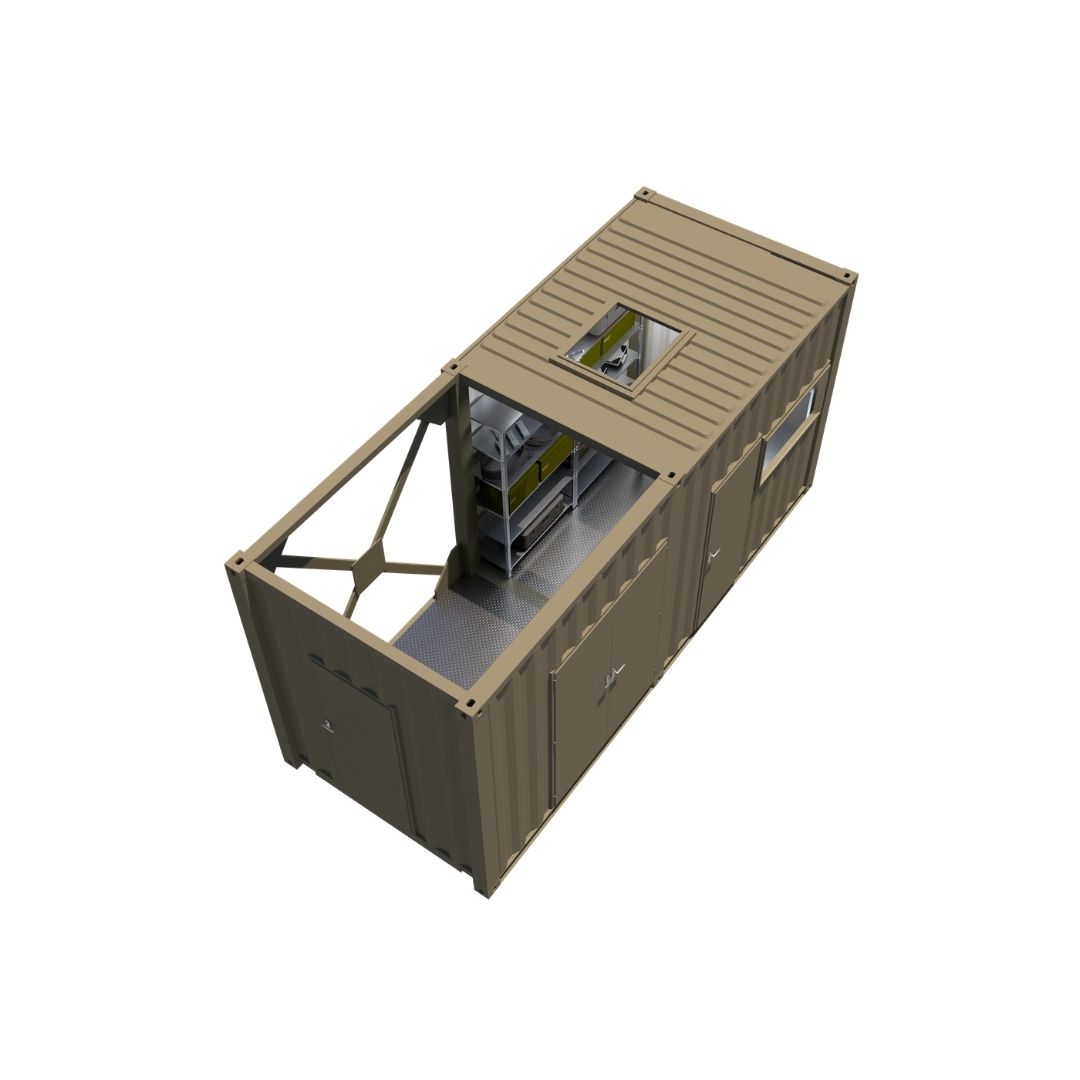Shelter et container militaire 3D 2